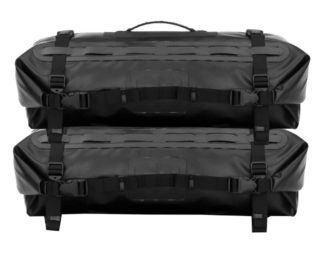 DrySpec D56 Waterproof Motorcycle DryBag Modular Packing System in Black Grey & Orange | 56L Total