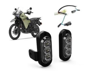 DENALI T3 Switchback LED Fork Mount Turn Signals for Kawasaki KLR650 '22-
