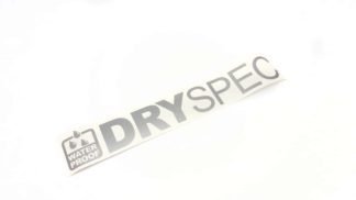 DrySpec 21″ x 4″ Silver Metallic Full Logo Transfer Decal
