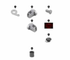 SW-MOTECH Mounting Kit to Mount ION Footrests for Select BMW Models