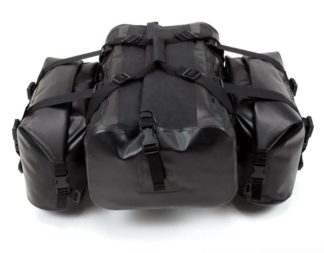 DrySpec D78 Waterproof Motorcycle DryBag Modular Packing System in Black Grey & Orange | 78L Total