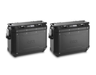 GIVI Trekker CAM-Side Outback 37L Aluminum Side Case Set | Black | 74L Total