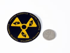 TwistedThrottle.com reflective RAD(iation) warning sticker (each)