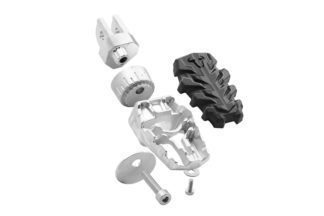 SW-MOTECH EVO Footrest Mounting Kit For Various Aprilia / BMW / Suzuki Models | Silver