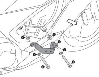SW-Motech Mounting Kit For Frame Slider Kawasaki Ninja 1000SX '19- | Black