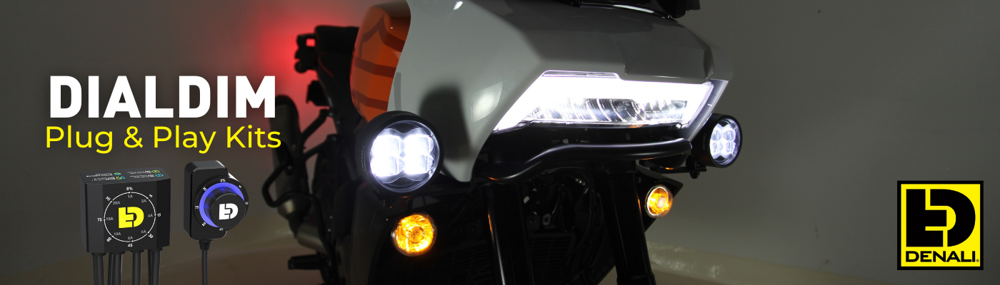 DENALI Launches DialDim Plug and Play Kits for KLR650, Pan America, Tenere 700, and Africa Twin