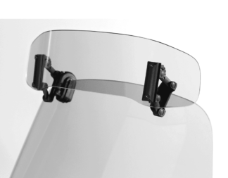 MRA VSA-C VarioTouring Clamp-On/Bolt-On Windscreen Spoiler Blade Windshield Extension | 30/18 CM